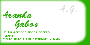 aranka gabos business card